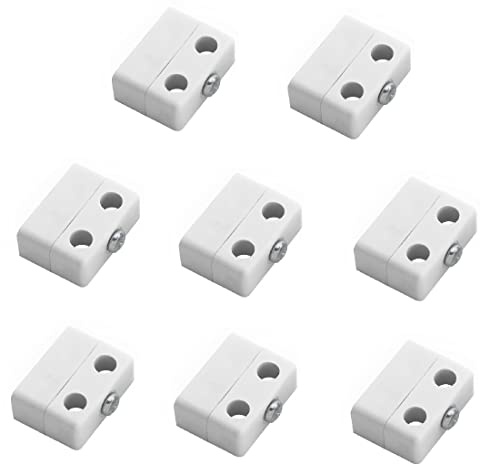 TERF® Heavy Duty Knockdown Fitting White Wood & Furniture Jointing Connector for Cupboard Kitchen Cabinet Wardrobe Bookcase Drawer and Multi Purpose use in Furniture - Pack of 8
