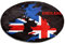 Runder Teppich England Union Jack Schlafzimmer Teppich Shaggy Weiche Stuhlmatte Waschbar Fußmatte