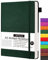 AEYAKA Dotted notizbuch A5 Journal Notizbuch A5 Dotted Tagebuch Hardcover und Elastischem Verschlusst Stifthalter PU-Lederhülle Thick 80gsm Paper, 15 x 21 cm (Dotted, Dunkelgrün)