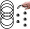 MLKSI Dichtungsersatz und Gummistopfen für Contigo Snapseal Kaffeebecher, 10 Stück Silikon-Dichtungsring-Stopperdeckel, 5 x Dichtung und 5 x Stopper (SET55)