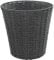 Armo® Round Rattan Effect Woven Waste Paper Bin Basket For Office, Bedroom, Home, Work Rubbish Bin Storage Baskets (Grey)