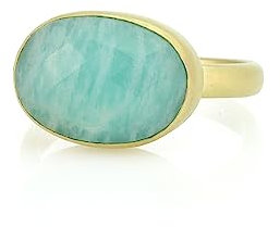 Ovaler Amazonit Gold Gefüllt Ring - Horizontale Lünette Satz - Stapelbar Ring für Frauen - Jeden Tag Minimalistischen Schmuck - Handarbeit Gestaltung