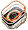 ESR Protector Pantalla Armorite para Apple Watch Ultra (2023/2022, 49 mm), Cristal templado, Marco Acero Inoxidable, Cobertura Total, Resistente Arañazos, Transparencia HD, Metálico y Naranja, 2 Pack