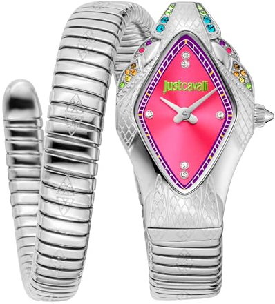 Just Cavalli Damen Analog Quarz Uhr mit Edelstahl Armband JC1L306M0025