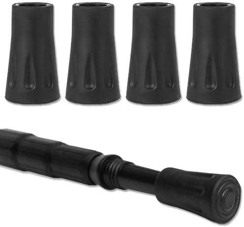 WKRTDY 4er Set Gummipuffer, Gehstock Gummispitzen für Wander- und Nordic Walking Stöcke, Ersatz Gummi Puffer/Krückenkapsel rutschfest 11mm