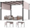 RELAX4LIFE Pergola Jardin Extérieur 3x3 M, Pergola avec Auvent Réglable et Rétractable, Tonnelle de Jardin Extérieur, Cadre Métallique, Toile Polyester, pour Jardin, Piscine, Cour (Gris Clair)