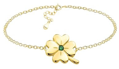 Sofia Milani - Damen Armband 925 Silber - vergoldet/golden mit Zirkonia Steinen - Blumen Anhänger - B0353