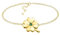 Sofia Milani - Damen Armband 925 Silber - vergoldet/golden mit Zirkonia Steinen - Blumen Anhänger - B0353