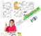 AZIDWERYQ Kinderzeichnung Rollen Malvorlagen Roll 15x118 im klebrigen DIY -Malerei Poster mit Farbstiften Geburtstagsgeschenk für Kinder Dinosaurier Land Malvorlagen Poster