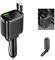Cargador Coche, Carga Rápida 65W, Retráctil, USB C, 4 en 1, Compatible iPhone, Samsung, Huawei, Android, Adaptador Mechero Universal