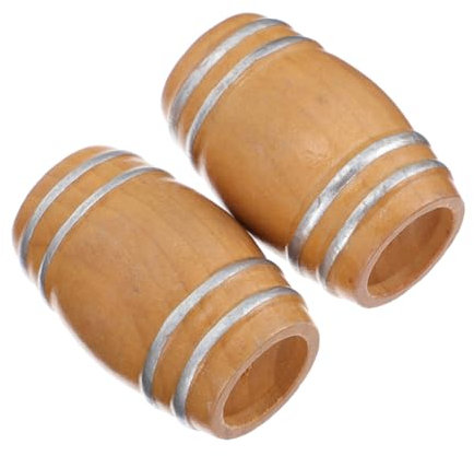 2St Bier aus dem Holzfass Fässer Füllstoffe Puppe Figur für kinderspielzeug Holzfass Geschenkidee Holzfass-Requisitenmodell Miniatur-Bierdosen Khaki BESTonZON