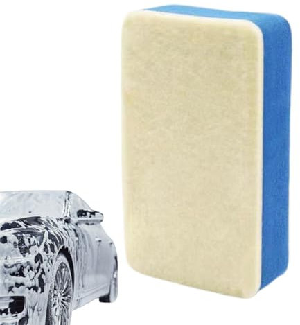 Raypontia 10 Stück Auto Polier Schwamm - 5x9Cm Auto Schwamm Polieren Pad, Autoglas Schwammwischer, Wollfilzschwamm, Glasschwamm, Ölfilmreiniger, Scheibenreiniger, Auto-Reinigungswerkzeug-Zubehör,