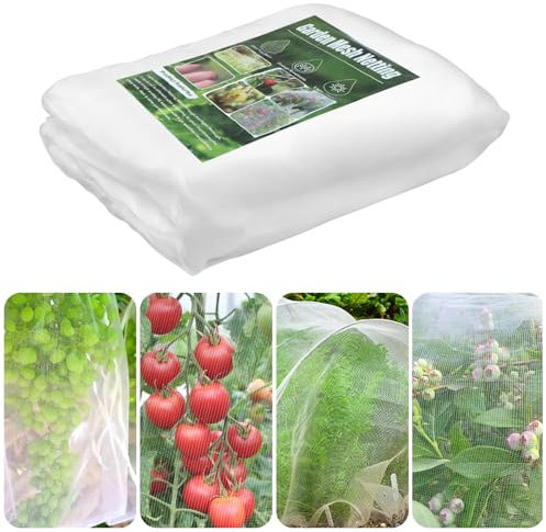 WEXFFU Filet Anti Insecte Potager, 2,5 x 10 m Filet Arbre Fruitier Anti Oiseaux, Réutilisable Filet Anti Oiseaux Protéger Fruits Fleurs des Animaux Parasites Oiseaux