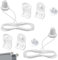 2 Sets 25mm Roller Blind Accessories Kit – Universal Plastic Fittings with Brackets, Chain & Fixings – Replacement Roller Blind Parts for Home or Office – Easy to Install Curtain & Blind Hardware