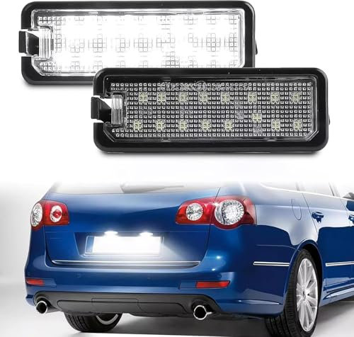NUROTA Kennzeichen LED Beleuchtung, Kennzeichenbeleuchtung kompatibel mit Golf 5 6 7, Polo 6R 9N, Phaeton, Eos, Passat, Scirocco, Amarok, Beetle, Crafter, Cayenne 6000K