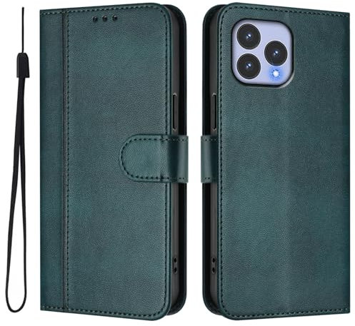 Custodia per Wiko T60 / Cubot P80 Flip Cover Caso Retro in PU Pelle Portafoglio Custodia Carta Fessura Supporto Chiusura Magnetica Cover per Wiko T60 / Cubot P80, Verde