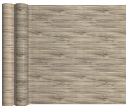 PVC Bodenbelag Meterware Vinylboden Vinyl Bodenbelag Fußbodenbelag 140cm Breite Holzoptik Holz Grau 140 x 140 cm
