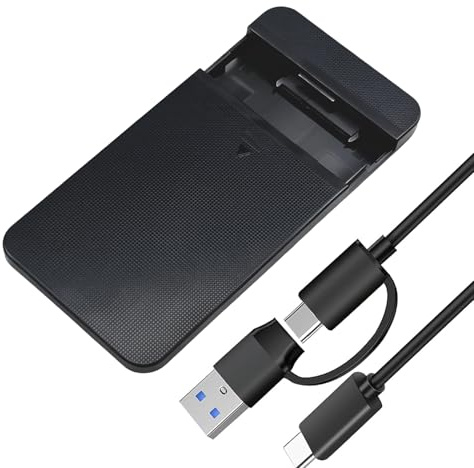 Boitier Disque Dur 2.5'' Externe, USB 3.1 Gen2 5Gbps avec Accélération UASP, Compatible HDD/SSD 7mm/9.5mm, Boitier Disque Dur Externe pour Windows/Mac/PS4/Xbox
