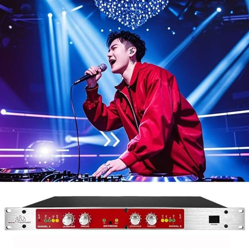 PAMZV Processore Audio Professionale, Processore Vocale 882I Autotune con Regolazione della Frequenza degli Alti/Bassi, per Karaoke in Casa, Performance