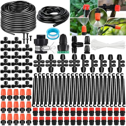 Drip Irrigation Kit, Kit Irrigazione a Goccia Automatica, 50M+15M – Plug & Play con Raccordi Rapidi – Per Giardino, Serra, Orto e Piante – Sistema di Irrigazione Efficiente ed Economico