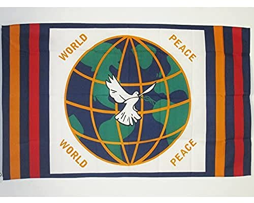 Frieden Auf Der Welt Fahnen Robuste Flagge Wetterbeständige Banner Für Bar Deko Garten Terrasse 3X5Ft