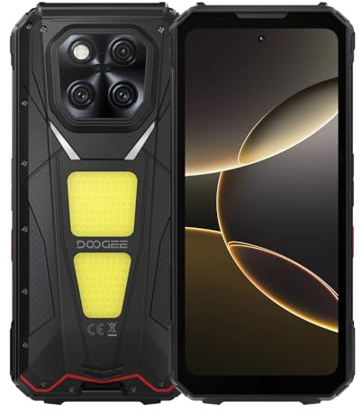 DOOGEE V Max LR 5G, 6.78″ FHD+ 120Hz, 36GB RAM + 512GB (espandibile fino a 2T), batteria da 20.500mAh con ricarica rapida 45W, fotocamera IA da 200MP + 32MP Selfie, armatura nera