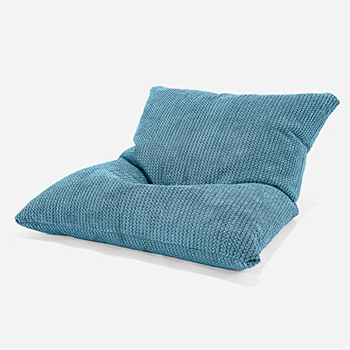 Lounge Pug, Kinder Sitzkissen, Sitzsack, Pom-Pom Türkis