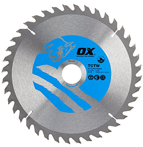 OX Wood Cutting Circular Saw Blade 216/30mm, 40 Teeth ATB
