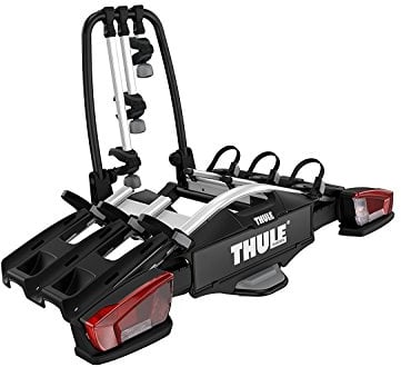 Thule VeloCompact Fahrradträger für Anhängerkupplung 3 Fahrräder, Black/Aluminium