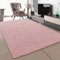 SANAT Teppich Wohnzimmer - Hellrosa Hochflor Langflor Teppiche Modern, Größe: 80x150 cm