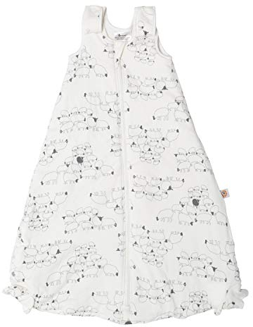 ERGObaby Ganzjahres Babyschlafsack mit Beinen 18-36 Monate Baumwolle TOG 2.5 Winter, Baby Schlafsack On The Move Sheep