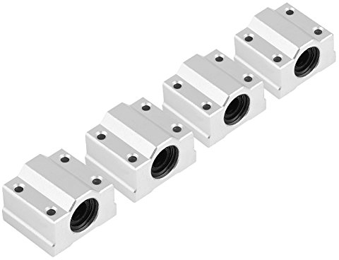 143 4 Stück SCS8UU Linear Motion Kugellager CNC-Gleitbuchse, 8 mm Linearlager Gleitblock scs8uu Linearkugellager-Gleitblock, Aluminium, für Elektronische Geräte, 3D-Drucker, Werkzeugmaschinen