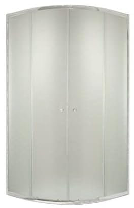 VBChome Duschkabine 90 x 90 cm Chrom Viertelkreis Eckeinstieg Duschwand Schiebetür Duschabtrennung Gefroren Sicherheitsglas Dusche Duschtrennwand Modern Hohe Qualität