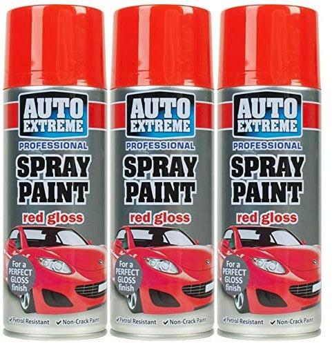 Q&H Professional 400ml Red Gloss Spray Paint - Exterior Use Quick Drying Auto-Extreme Paints Petrol Resistant - Flexible Non-Crack Sprays Perfect Finish Bikes, Vans, Metal Hard Wearing Garage (3)