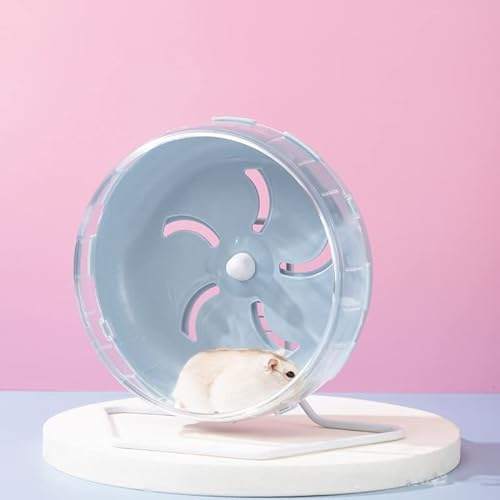 CiCixixi Hamsterrad, 21.5cm Laufrad Hamster Leise Hamster Spielzeug mit Ständer, rutschfeste Laufscheibe für Totoro Mouse Eichhörnchen Chinchillas Kleintier Haustier