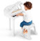 DREAMADE 31 Tasten Keyboard Kinder, E-Piano mit Hocker & Mikrofon & 3 Lehrmodi & 4 Rhythmen & Aufnahme, Elektronisches Klavier für Mädchen & Junge ab 3 Jahre (Weiß)