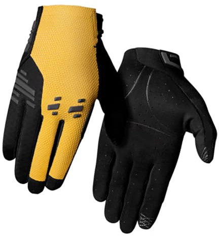 Giro Havoc Fahrrad Handschuhe für Trail-Fahrer, Nahtlose AX Suede Mikrofaser, Ariaprene-Mesh für Belüftung, TPR-Knöchelprotektoren, verstellbare Passform, hoher Komfort, Dark Grey, Größe: S
