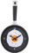 Tissting Wall Clock Frying Pan Shape Black Clock Kitchen Silent Battery Operated Wall Clock Home Decor for Living Room, Bedroom