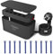 Kabelbox mit Steckdosenleiste USB,5Fach Mehrfachsteckdose Überspannungsschutz mit Schalter und 3USB Ladeanschlüsse, Kabel Organizer Box mit Steckdosenadapter,29.5 * 14 * 14CM, 3M Kabel,Schwarz
