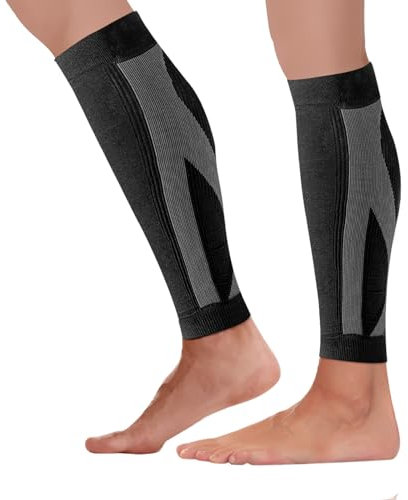 2 Piezas Medias Compresivas,Manga de compresión para las pantorrillas,vendaje de compresión para las piernas,Medias de Compresión Hombre Mujer para Deporte,Running,Ciclismo,fútbol, senderismo (S)