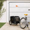 JUDYY Fahrradanhänger Hunde Schwarz Oxford-Gewebe und Eisen, Fahrrad Anhänger, Lastenanhänger, Handwagen, Fahrrad-lastenanhänger, Lastenfahrrad 93835