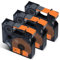 Cruxer 3er-Packung Kompatibel für Dymo IND 18434 A18434 Vinyl Etikettenband Bänder，Schwarz auf Orange 9mm x 5.5m Ersatz für Dymo Rhino 1000 4200 6000 LabelWriter 450 Duo ILP 219 3M PL150 3M PL300