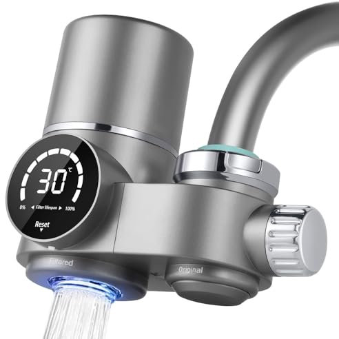 Filtro acqua per rubinetto FilPUR - Sistema On Tap con luce UV, display di cambio filtro e privo di BPA per acqua pura e sicura a casa