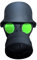 Abdeckkappe für Anhängerkupplung,In Gasmaske-Helm-Form,Staubdicht & Wasserdicht,Anhängerkupplung Schutzkappe Abdeckung für 50 mm Kugelkopf Anhänger Anhängerkupplungen Kupplungskappe Anhänger (Grün)