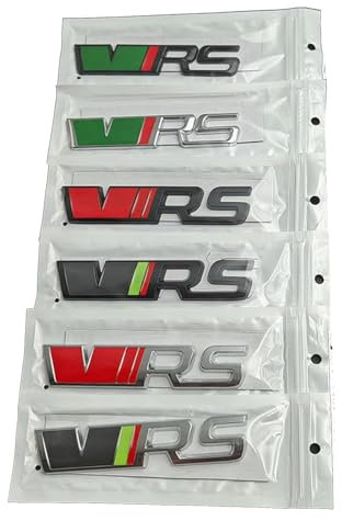3D-Metall-RS-Logo-Emblem für den Kofferraum, Kühlergrill-Abzeichen, für VRS