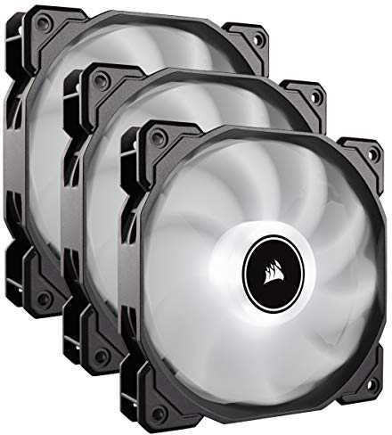 Corsair CO-9050082-WW AF120 Air Series, 120 mm LED Low Noise Cooling Fan For Desktop - White (Triple Pack)