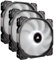 Corsair CO-9050082-WW AF120 Air Series, 120 mm LED Low Noise Cooling Fan For Desktop - White (Triple Pack)