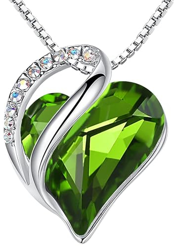 Leafael Birthstone de Mujer, Colgante Hipoalergénico con Cristales y Caja de Regalo Incluida, Joyería Elegante para Mujeres, Ideal para Regalos Especiales