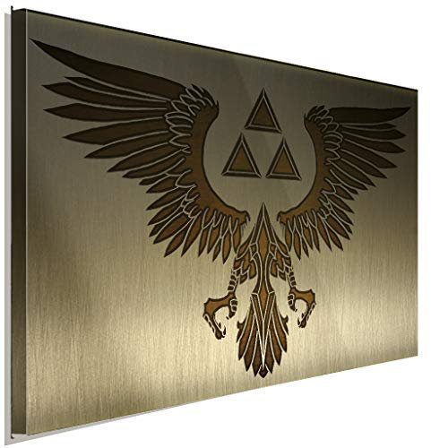 AK ART The Legend of Zelda Hylia Symbol Leinwandbild Kunstdruck Wandbild TOP XXL (120 x 80 cm)