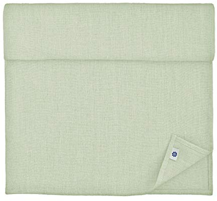 Linen & Cotton Tischläufer Stoff Tischband Tischdeko Hygge 100% Leinen, Hellgrau Grau (40 x 220 cm) Rechteckig Läufer Tisch Esstisch für Home Küche Party Brunch Weihnachten